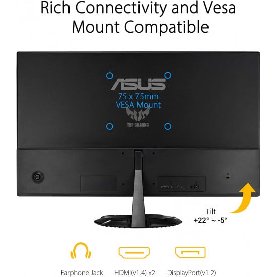 Asus TUF Gaming VG249Q1R 24" IPS 1080p 165hz 1ms Gaming Monitor